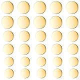 30 Stück Metall Flache Knöpfe 15mm 20mm 25mm Runde Jeans Knöpfe Gold zum Annähen Trachtenknöpfe Jeansknöpfe Metallknöpfe Nähender Knopf für Bekleidung Hosen Jacken Hemden Anzüge DIY Basteln