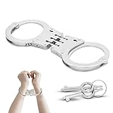 Profi Handschelle aus robusten Stahl incl. 2 Schlüssel Polizei Handschellen sehr stabil Security Ausrüstung Handcuffs