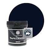 Wanders24 Tafelfarbe (100ml, Schwarz) Blackboard Paint - Tafellack - abwischbare Wandfarbe - in 20 Farbtönen erhältlich - Made in Germany