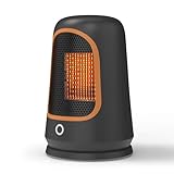Keramik Heizlüfter klein, 1200W PTC-Keramikheizgerät – energiesparend und geräuscharm – mit Kippschutz-Abschaltung, Überhitzungsschutz und flammhemmendem Gehäuse