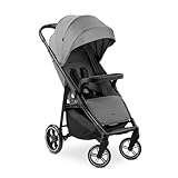 Hauck Kinderwagen Shop N Care, Klappbuggy bis 25 kg mit Liegefunktion, Getränkehalter und Snack Tablett, Klein Zusammenklappbar, Sonnenverdeck (UPF 50+), XL Korb (Grey)