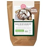 Bauernbrot Bio Backmischung - Brotbackmischung für Sauerteigbrot Brot mit Sauerteig selber backen - 100% Zutaten aus Deutschland - auch für Brotbackautomaten geeignet -Bake with Love