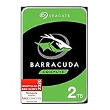 Seagate Barracuda 2TB interne Festplatte HDD, 3.5 Zoll, 7200 U/Min, 256 MB Cache, SATA 6GB/s, silber, FFP, Modellnr.: ST2000DMZ08