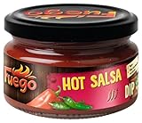 Fuego - Hot Salsa Dip | Mexikanische, fruchtig-scharfe Dip-Sauce | für Tortilla-Chips | Vegan, ohne Geschmacksverstärker | 200 ml