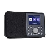 MangoKit MD3 DAB/DAB+ und UKW tragbares Digitalradio, Bluetooth-Lautsprecher, Kopfhörer, 40 voreingestellte Sender, Wecker und Uhr, Snooze-Timer, Farbdisplay, Batterien und Netzbetrieb (Dunkelgrau)