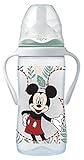 Tigex Babyflasche mit 3 Geschwindigkeitsstufen mit abnehmbaren Griffen | + 6 Monate | 300 ml | Silikon Sauger | Anti-Kolik | BPA-frei | Disney Mickey Mouse