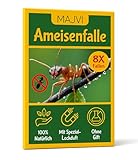 Ameisenfalle mit Spezial-Lockstoff – 8x Stück – Klebefalle zur Überwachung – Umweltbewusste und Giftfreie Ameisenköder Dose – Große und stark haftende Klebefläche – Umweltfreundlich & Haustiergeeignet