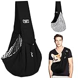 Hundetragetasche, Transporttasche für Hunde und andere Haustiere bis 7.5 kg, Hunde Umhängetasche Tragetasche Hund Verstellbare für Spaziergang Aktivitäten im Freien und Ausflüge