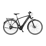 Fischer E-Bike Trekking, VIATOR 6.0i Elektrofahrrad für Herren, RH 55 cm, Mittelmotor 90 Nm, 36 V Akku im Rahmen, Graphit metallic matt, 28 Zoll