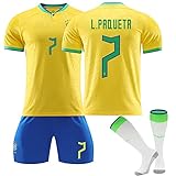 URSING 2023/24 Trikot Fußball Trikot Anzug Herren/Junge Football Tshirts, Shorts Und Socken Anzug Trikot Set Kinder Fussball Trikot Schiedsrichter Trikot Klamotten Herren Trainingsshirt Herren