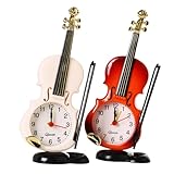 HAMPPLIES 1 Stück Violine Wecker Bettuhr Desktop-Wecker Zufällige Farbe