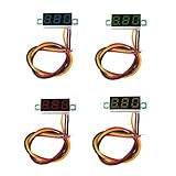 4 Farben Dual LED 0.28' Display, DC 0-100V Spannung, 3-Draht Digital Multimeter mit Kabeln, für genaue DC Volt/Ampere Tests