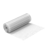 Wiltec Maschendrahtzaun 1x5 m 100 cm hoch 0,75 mm stark 19x19 mm Maschengröße, Volierendraht 4-Eck aus Stahl verzinkt, Drahtgitter, Vogeldraht