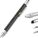 MOJOTIC Multifunktionsstift, 6 In 1 Multifunktions Kugelschreiber, Werkzeugstift mit Skala, Schraubendreher, Wasserwaage, Vatertagsgeschenk, Geschenke für Männer, Gadget, Geschenk für ihn Junge, Vater