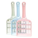 Katzenklo Schaufel Katzenstreuschaufel Katzenschaufel für Katzenklo Kunststoff Katzenstreu Schaufel Katzenkloschaufel Langer Griff Streuschaufel Katzen Schaufel Cat Litter Scoop für Katzen Hunde