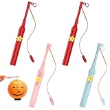 Ctxtqtdt 4 Stück Laternenstab Kinder Kurz, Laternenstab Kinder Klein für Halloween, St Martin, Karneval, Kostümparty, Kinderparty und Weihnachten (C)
