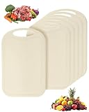 Ceeyoll 6-Teiliges Schneidebrett, Stabil, Schneidebrett Kunststoff, Rutschfest, Küchenbrett, Leicht zu Reinigen, Geeignet Zum Schneiden Von Obst und Gemüse