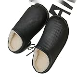 ZCABYBD Winterschuhe Hausschuhe Große Größe Für Herren-Hausschuhe, Den Innenbereich, Wasserdicht, Zuhause, Fell, Männlich, Paar, Flach, Damen Und Herren, Winter-Slipper, Baumwollschuhe, 36–47