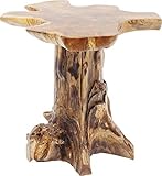 Kare Design Beistelltisch Tree Klein Nature, Braun, Teak Massivholz, Wohnzimmertisch, Couchtisch, 50x40x40cm (H/B/T)
