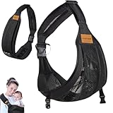 Kleinkind Trage Für Säuglinge, Babytrage Tragbar, Kleinkind Hüfttrage, Babytrage Auf Einer Schulter, Babytrage Seitlich, Baby Tragegurt, Babys von 0 bis 36 Monaten, Kleinkinder bis 20kg (Schwarz)