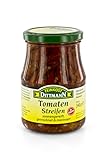 Feinkost Dittmann Tomatenstreifen Getrocknet in Kräutermarinade – 340g Glas, 1er Pack – Intensiv Aromatisiert, Ideal für Salate, Saucen & Antipasti