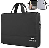 MATEIN Laptoptasche 17 Zoll, TSA-freundliche Laptophülle 17,3, Wasserabweisende Laptoptasche mit Taschen und Fächern, Kompatibel mit Acer HP Notebook, Geschenk für Frauen, Schwarz