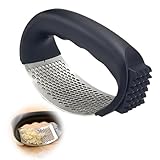 Jetstream Knoblauchpresse Wippe, Knoblauchschneider Edelstahl, Knoblauchwippe, Multifunktional Garlic Press, für Zerkleinern von Knoblauch, Ingwer, Kartoffelpüree, Spülmaschinenfest