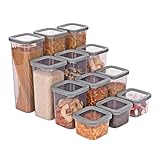 astor24 PREMIUM Vorratsdosen Set mit Deckel Luftdicht | Vorratsbehälter | BPA-FREI | Müsli Mehl und Zucker | 0,5-2 Liter | 4 Größen | Aufbewahrung & Organisation für alle Lebensmittel