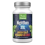 Premium Entkoffeinierter Grüner Tee, Vitamin B6 und Vitamin C – 30 Kapseln für 30 Tage – Nightburn XXL Slimmium Sensilab