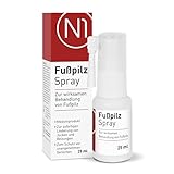 N1 Fußpilz Spray 25 ml - lindert Juckreiz & Reizungen - Fußpilz Creme/Hautpilz Creme - Medizinprodukt - Fusspilz Behandlung schnell intensiv Creme - Fusspilzmittel Spray