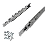 SOTECH 1 Paar Vollauszüge KV-35-H45-L450-SE-MS 450 mm Selbsteinzug, Traglast 35 kg, Teleskopauszug inkl. Schraubenset