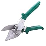 RASTKY Winkelschere, Verstellbare Sicherheitsverriegelung, Trimmschere, Werkzeuge für Holzbearbeitung, Gehrungsschere, Stahlklingen für Kabelkanäle, PVC-Streifen, Stuhlschiene, Fase, Leicht,