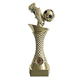 Larius Group Fußball Pokal mit Wunschtext Extra Groß (270mm, 430gr.) mit/ohne Wunschgravur, Trophäe Ehrenpreis Goldener Schuh 1 Platz (ohne Wunschtext)