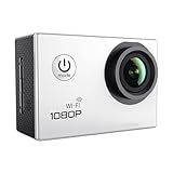 Nanologic Action Cam WiFi, Action Kamera 14 MP 30 FPS WiFi Actionkamera 2.0 Zoll LCD Sportkamera 1080P Full HD 170 ° Weitwinkel Actioncam [onhe Wasserdicht Case]- Weiß