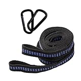 DIYEAH Outdoor Hängematten Aufhängung Baum Gurte mit Stabilen Karabinern und Aufbewahrungstasche Langlebige Hängematte Befestigung für Camping Wandern Reisen Leichte und Kompakte Swing