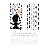 Oblique Unique Wichtel Sticker Set - Wichtel Hände & Fußabdrücke Aufkleber - Weihnachtswichtel Abdrücke & Wichtelzubehör - Fenster Sticker für Weihnachten - DIY Wichteltür Zubehör Deko für Advent