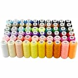 Nähgarn-Sortiment-Set, 60 Farben 230 Yard/Rollen Polyester-Material, Geeignet für Nähmaschinen, Handnähen, Quilten