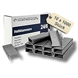 10.000 Heftklammern 24/6 für Bürotacker & Heftgerät – Tackerklammern Metall für Büro, Schule & Haushalt – Standard Tackernadeln für Papier – Passend für Tacker & Heftzange