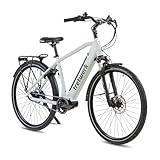 TRETWERK 28 Zoll E-Bike Herren Cityrad - Sonic Nexus - Pedelec Herrenfahrrad mit 7 Gang Nabenschaltung -Elektrofahrrad mit Mittelmotor - weiß 50cm