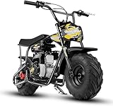 Dirt Bike Pocket Bike Kinder 105CC 4-Takt benzinbetriebenes Off Road Mini Dirt Bike Pit Bike mit Automatikgetriebe und Seilzugstarter DIY-Aufkleber Bike ab 13 Jahre（Gelb）
