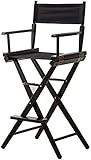 Tragbarer, faltbarer Make-up-Künstlerstuhl – Aluminium-Regiestuhl mit Kopfstütze und Fußstütze für Camping, Rasen, Filmsets und Veranstaltungen im Freien