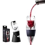 Jomdjmskes Weinbelüfter Weindekanter Standfuß, Premium Wein-Dekantierer, Wein Dekanter Dekantierer Rotwein Aerator Set per Belüften und Filtern, Schnellest Ernüchternd Wein Belüfter Oxygenieren Wein