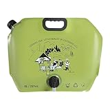 MotiveTech Wasserbehälter Wasserkanister Faltkanister Trinkwasserbeutel 8L Zusammenklappbar mit Griff für Leichten Transport für Baustellen Picknicks Und Bootsf, GrÜn