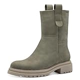 Tamaris Damen Boots Leder Winter gefüttert; SAGE/grün; 36 EU