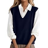 Generic Damen Pullunder Vintage Navy L