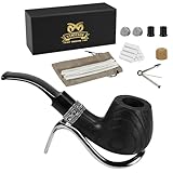 Vomdeson Tabakpfeife, Handgemacht Eichen Tabak Pfeifen Set, Perfektes Pfeifenset für Anfänger zum Rauchen mit Geschenkset und Zubehör