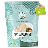 Kastanienmehl Bio - 500g. Maronimehl oder Edelkastanienmehl Glutenfries und Roh. Veganes und Naturbelassenes Maronenmehl.