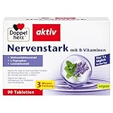 Doppelherz Nervenstark – Mit Vitamin B5 als Beitrag zur normalen geistigen Leistungsfähigkeit und zur Verringerung von Müdigkeit und Ermüdung – 90 Tabletten