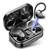 Bluetooth Kopfhörer Sport, In Ear Kopfhörer Kabellos Bluetooth 5.3 Kabellose Kopfhörer mit 4 Mic, 120H Spielzeit, 2024 Neue Weicher Ohrbügel, IP7 Wasserdicht Ohrhörer LED-Anzeige USB-C