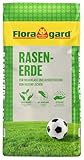 Floragard Rasenerde 40 L – lockeres Rasensubstrat mit Quarzsand & Naturdünger Guano zur Neuanlage, Ausbesserung & Pflege von Rasenflächen – fördert schnelle Keimung sowie grünen & gleichmäßigen Rasen
